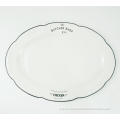 Embossed porcelain dinner set with decal